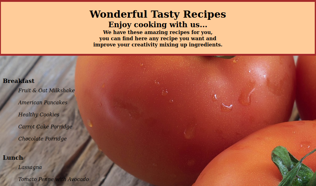 Wonderful Tasty Recipes